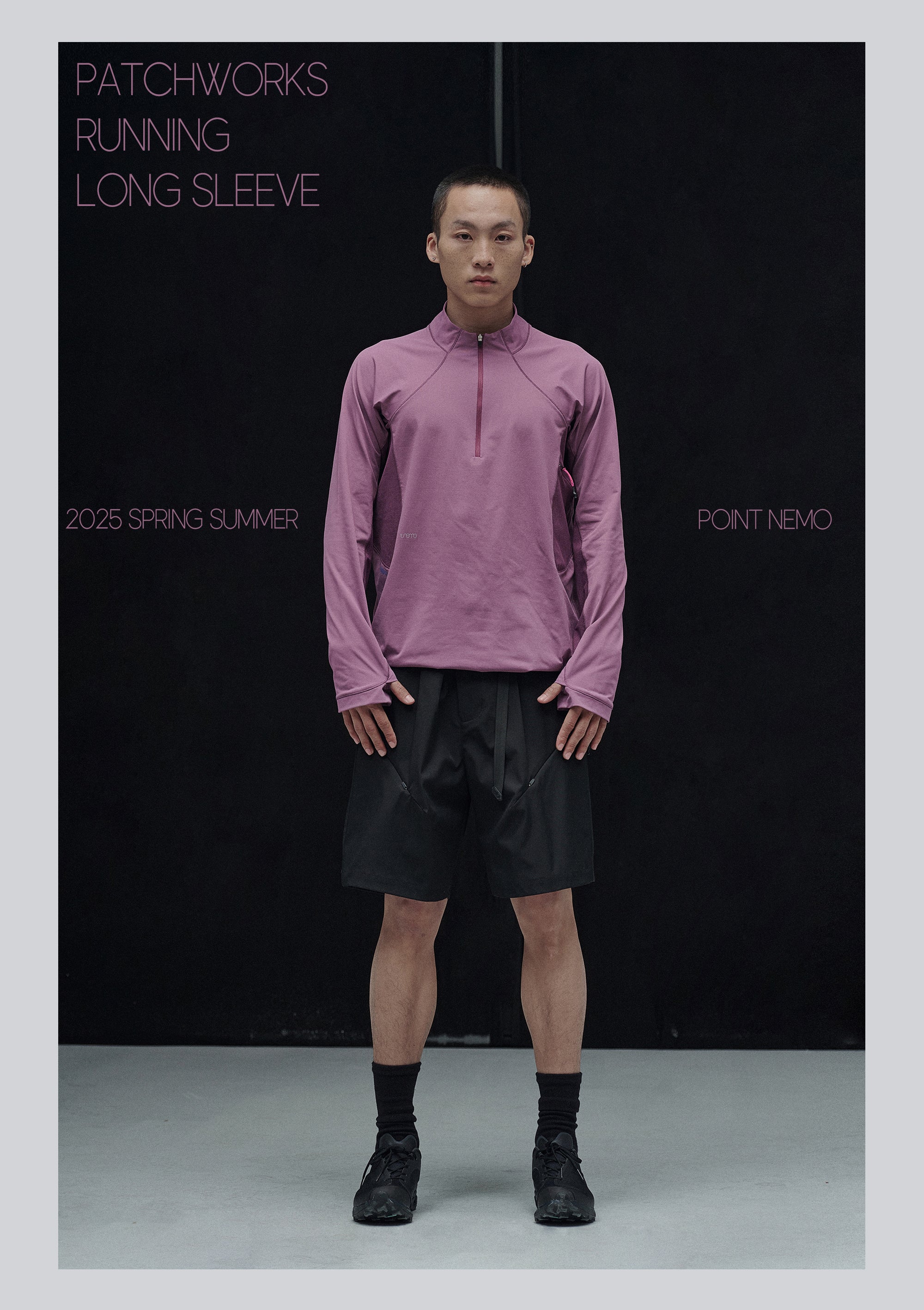 point NEMO 25SS Paneled Contrast Running Long Sleeve – Technical Performance Top
