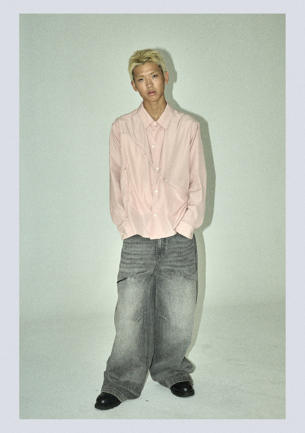 point NEMO Arc-Cut Color-Block Long Sleeve Shirt